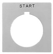 Allen-Bradley - 30MM 800H CLOSE WHITE LEGEND PLATE