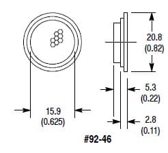 Allen-Bradley - Reflector, 16mmdia, use adhesive to fix
