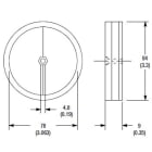 Allen-Bradley - Reflector 76mmDia MetalBack CenterHole