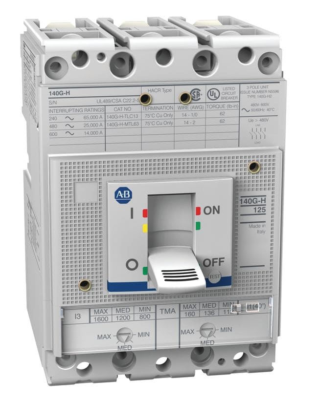 Allen-Bradley - 140G 125A H FRAME MOLDED CASE CKT-BKR