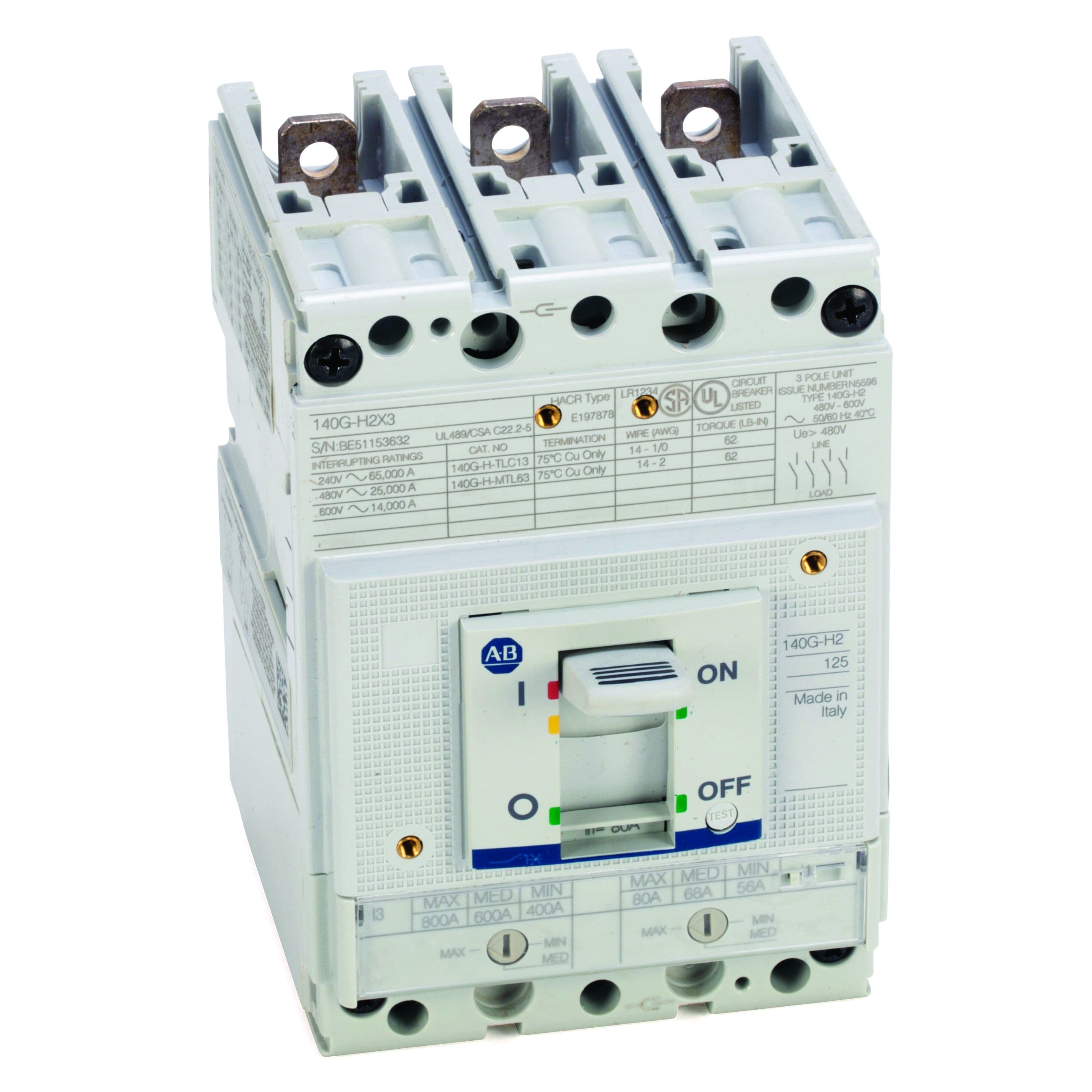 Allen-Bradley - 140G 125A H FRAME MOLDED CASE CKT-BKR