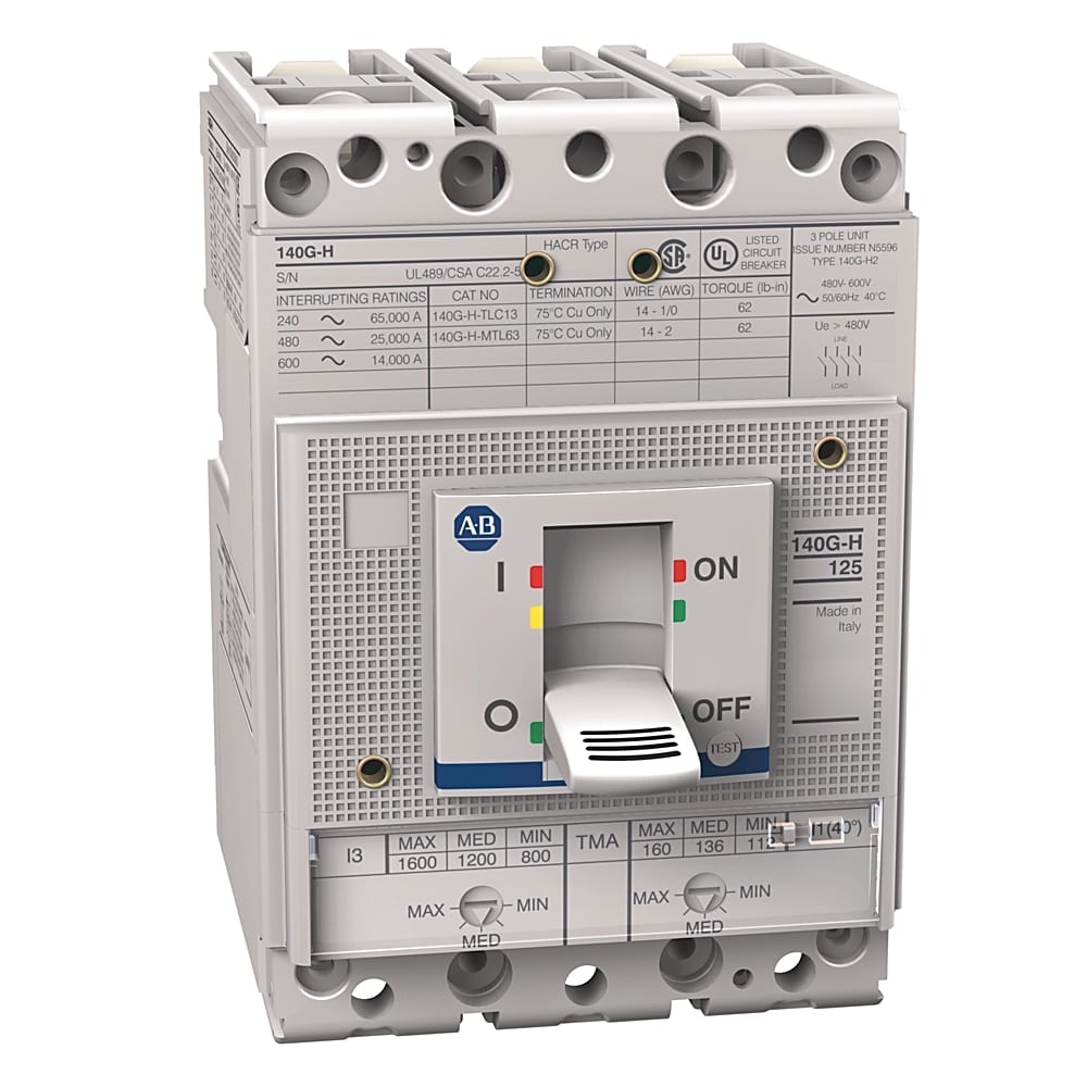 Allen-Bradley - 140G 125A H FRAME MOLDED CASE CKT-BKR
