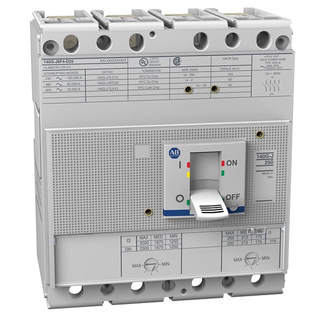 Allen-Bradley - 140G 250A J FRAME MOLDED CASE CKT-BKR