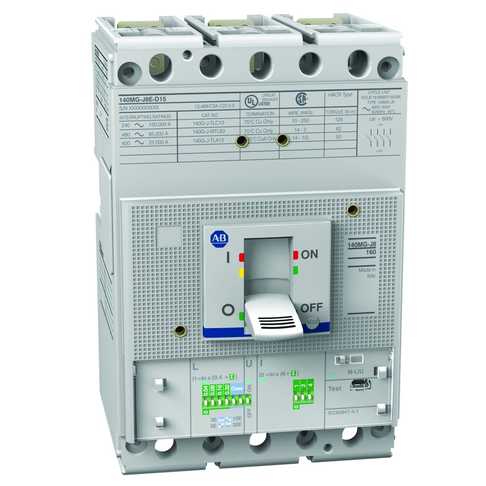 Allen-Bradley - 140G 250A J FRAME MTR PROTECTION CKT-BKR