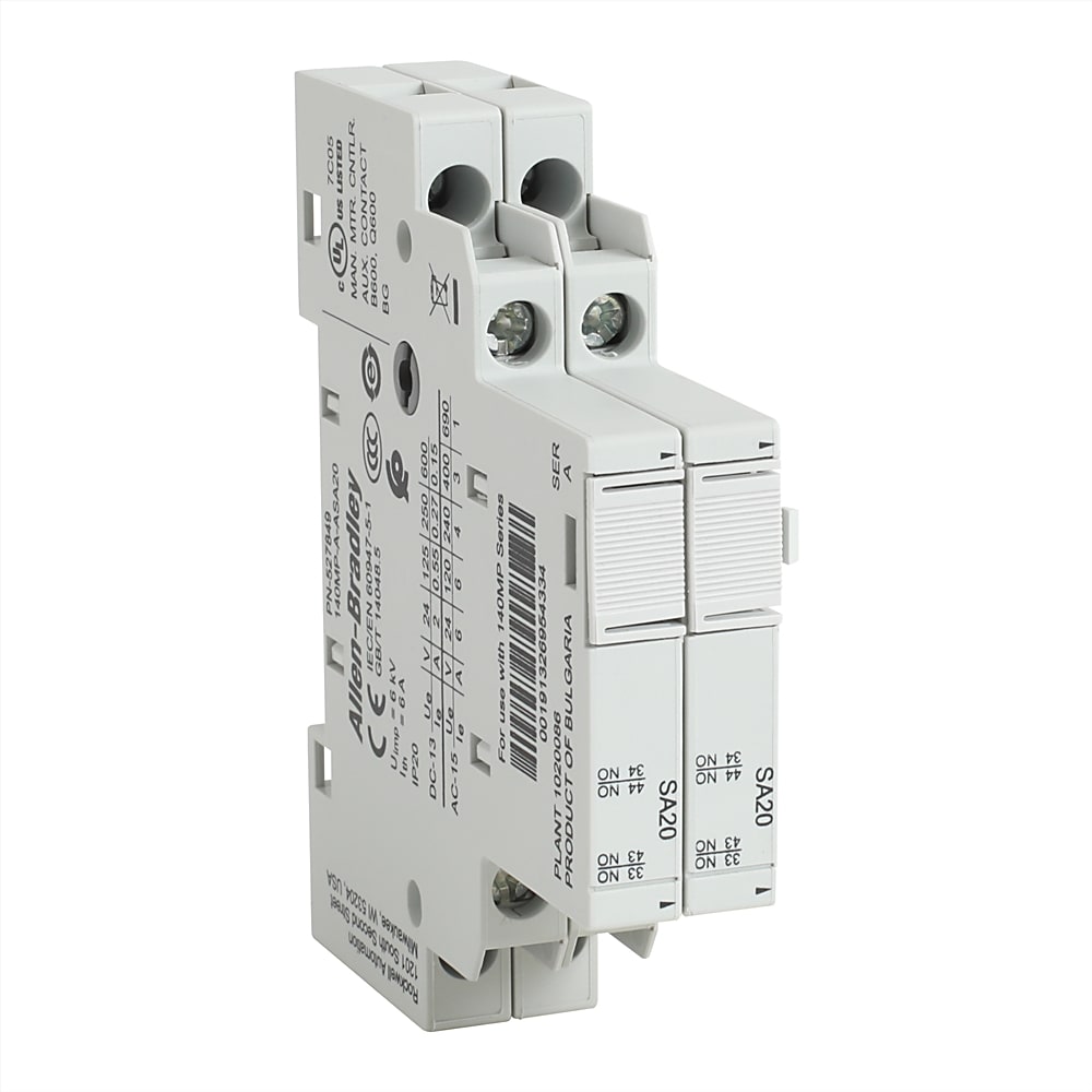 Allen-Bradley - Right-Side Mount Aux Contact,1NO1NO