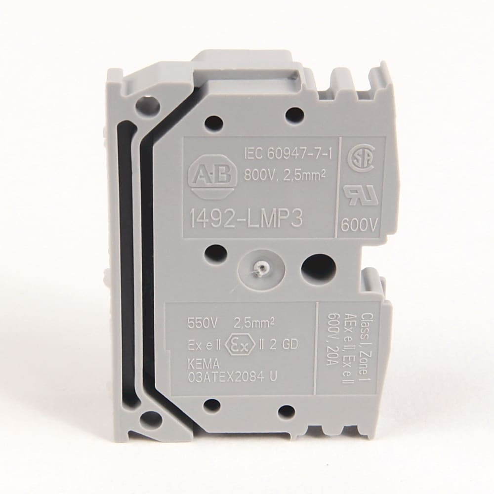Allen-Bradley - Mini Surf Mnt Feed-Through End Blk 2.5mm