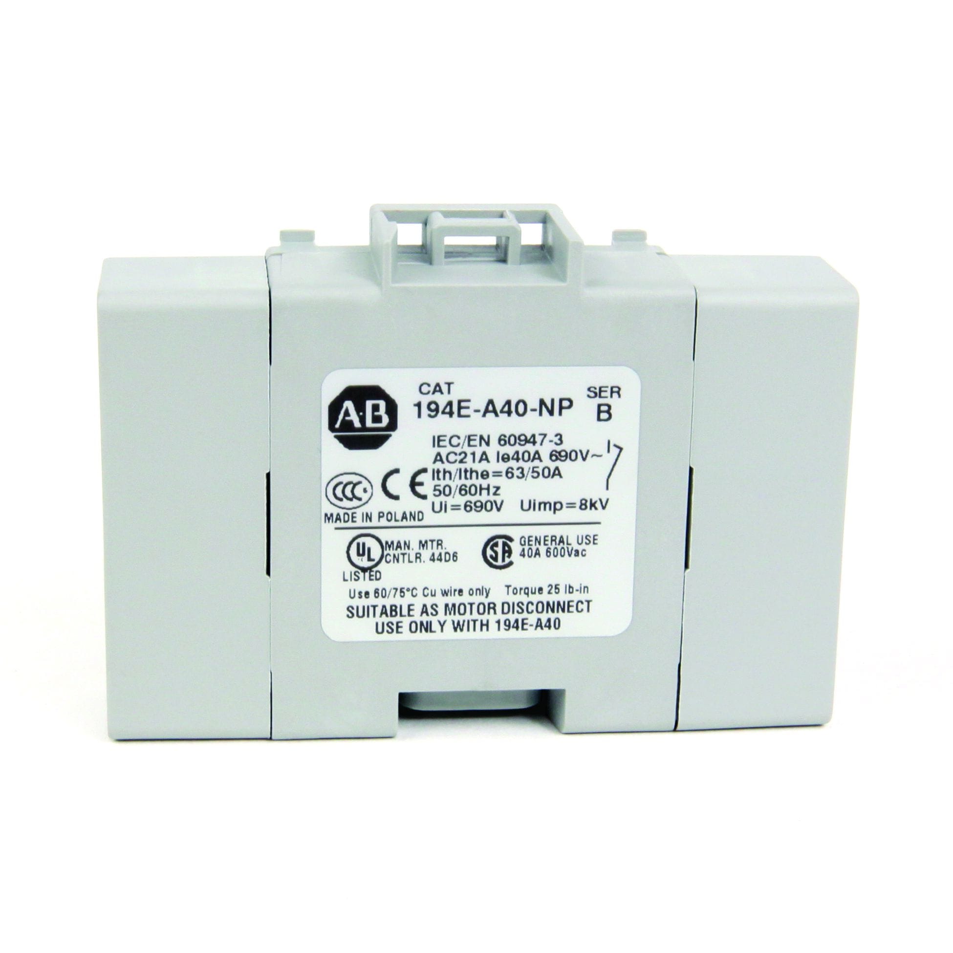 Allen-Bradley - 40A FOURTH POLE BASE M/T