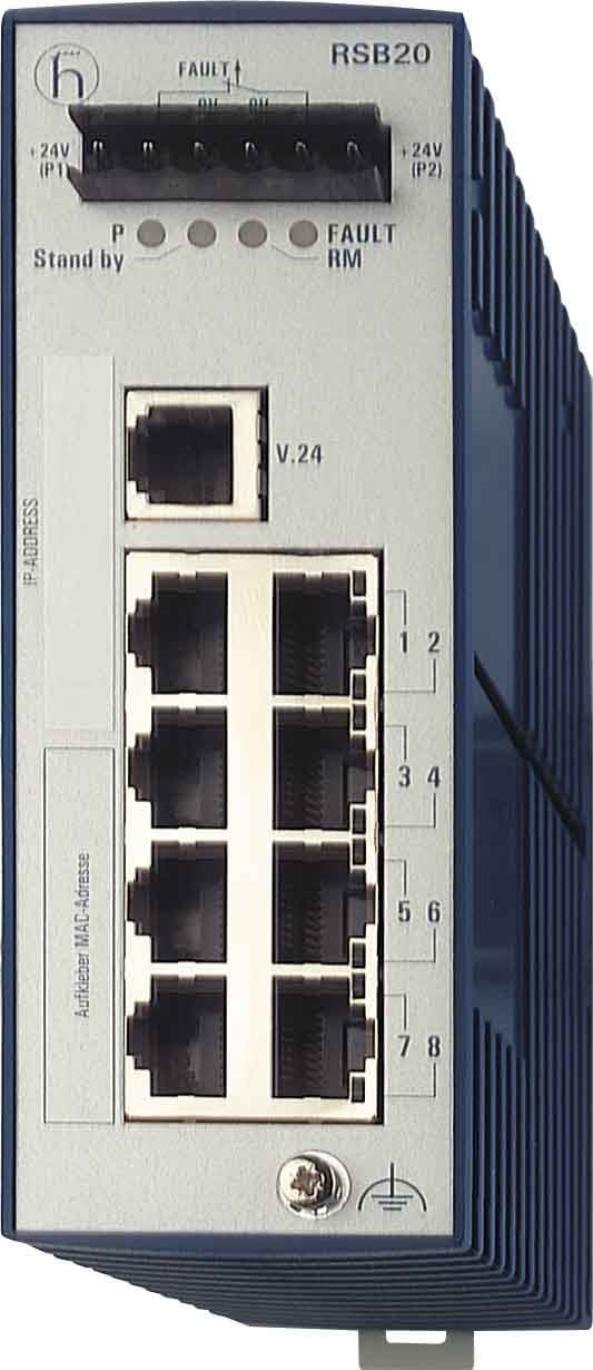 Hirschmann - RSB20-0800T1T1SAABHH DIN RAIL SWITCH