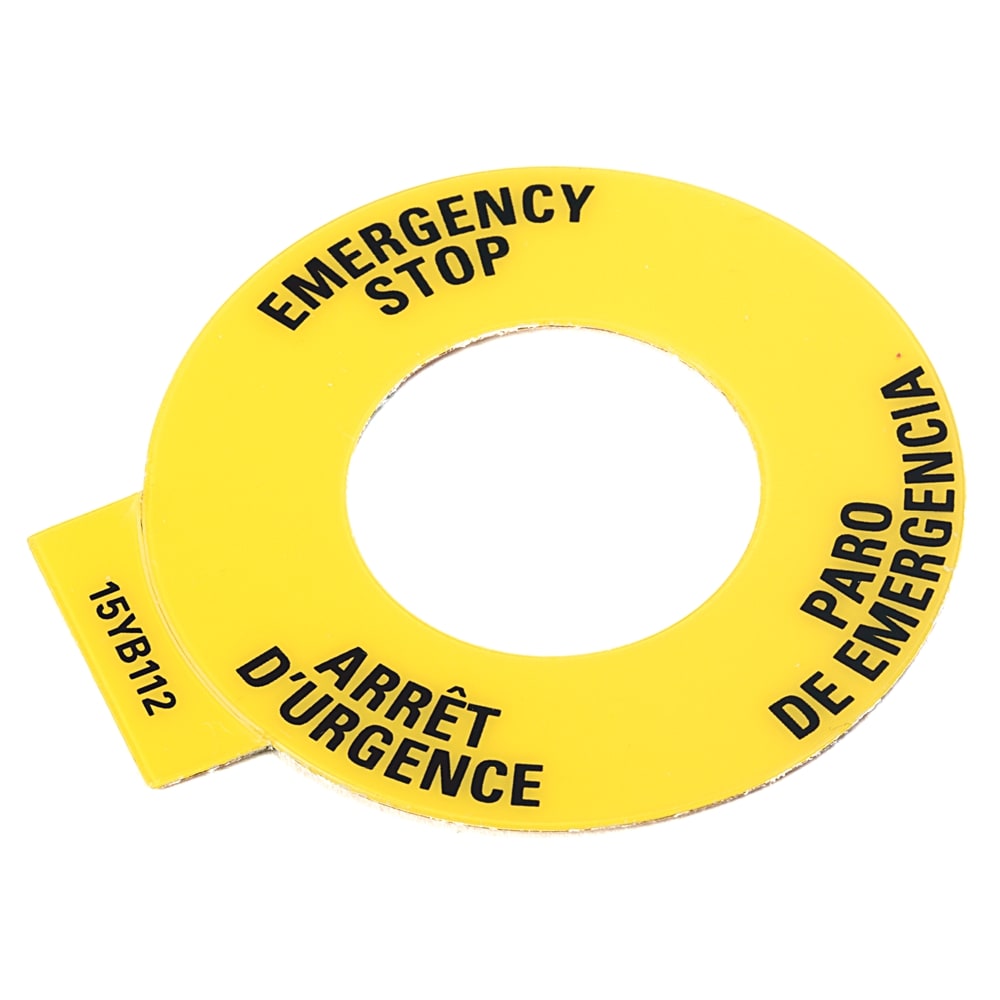 Allen-Bradley - Emerg stop lgd 60mm yel w/blk tri-ling