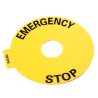 Allen-Bradley - YELLOW E-STOP LEGEND - ENGLISH 90mm