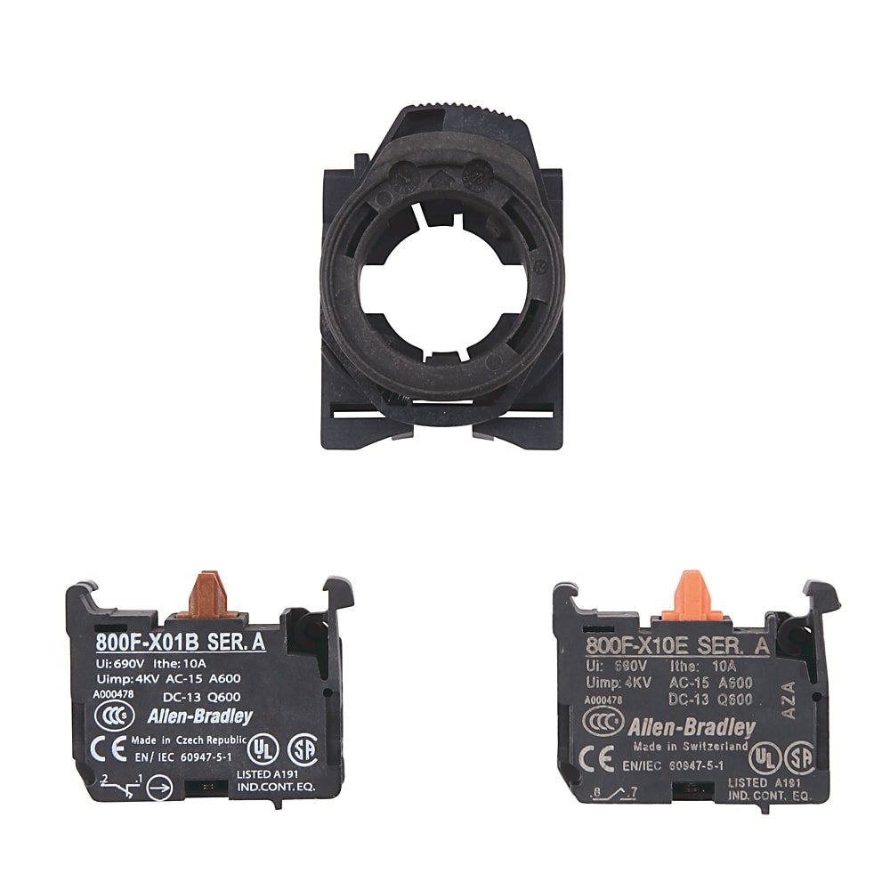 Allen-Bradley - 800F PLASTIC LATCH +1no/1nc CONTACTS