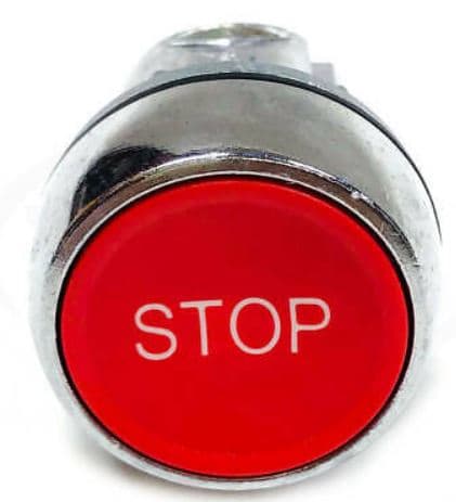 Allen-Bradley - Push Button Metal Flush Red "STOP"