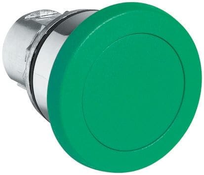 Allen-Bradley - 60mm mushroom head metal p/b green