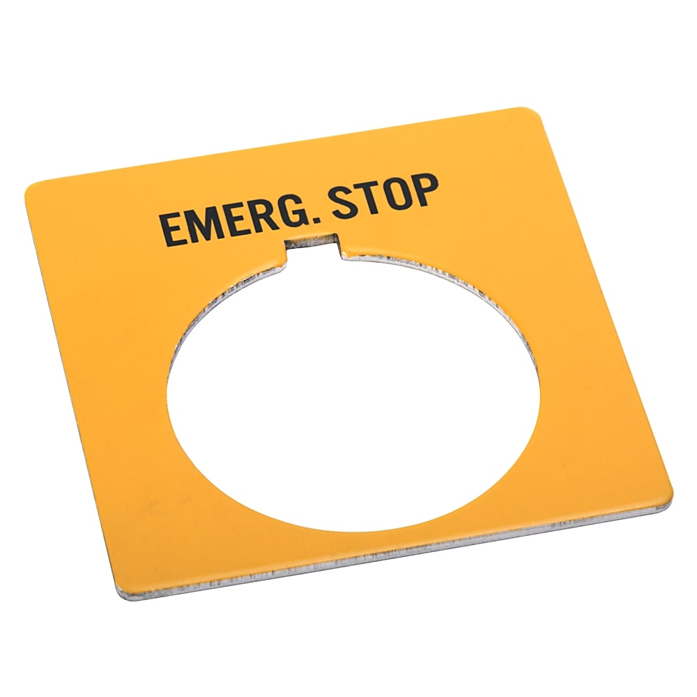 Allen-Bradley - LEGEND PLATE EMERGENCY STOP YELLOW