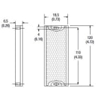 Allen-Bradley - Reflector, 120mmx19mm, c/w fixing holes