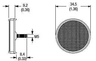 Allen-Bradley - Reflector, c/w fixing holes