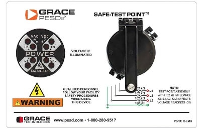 Grace Technologies - Safe Test Point/cap/R-3W + Warning label